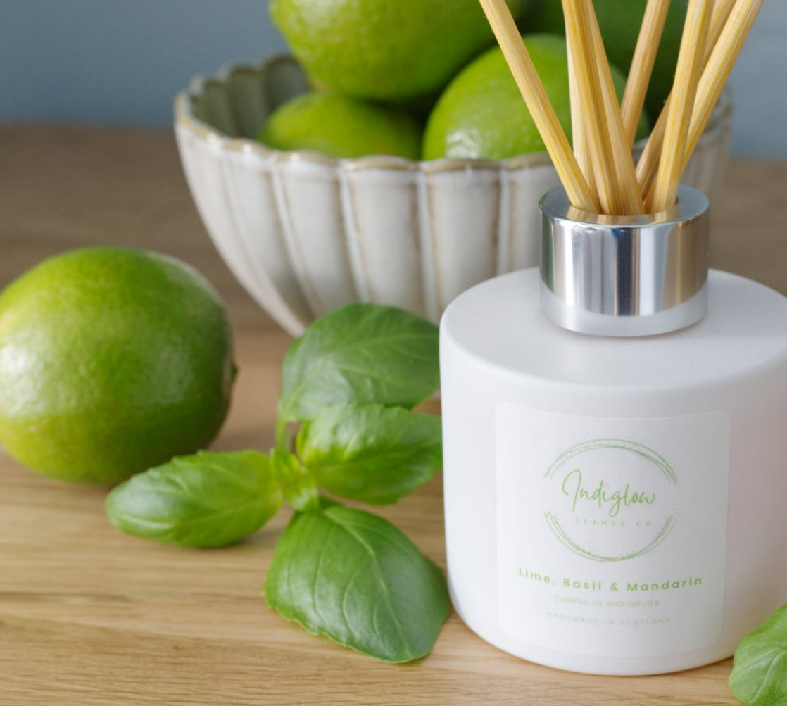 Lime, Basil & Mandarin Essential Oil Reed Diffuser, 110ml